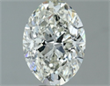 Natural Diamond 1.20 Carats, Oval with  Cut, I Color, SI1 Clarity and Certified by IGI