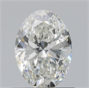 Natural Diamond 0.75 Carats, Oval with  Cut, H Color, VVS1 Clarity and Certified by GIA