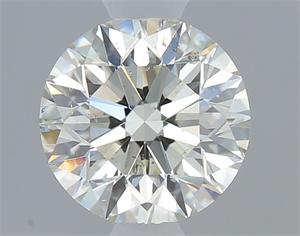 Picture of Natural Diamond 0.70 Carats, Round with Excellent Cut, L Color, SI2 Clarity and Certified by GIA