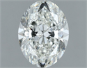 Natural Diamond 1.00 Carats, Oval with  Cut, H Color, SI2 Clarity and Certified by GIA