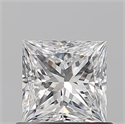 Natural Diamond 0.70 Carats, Princess with  Cut, F Color, VVS1 Clarity and Certified by GIA