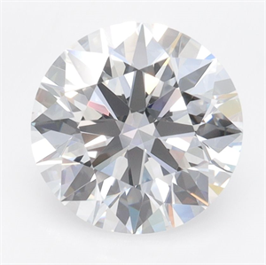 Picture of Lab Grown Diamond 2.97 Carats, Round with Ideal Cut, D Color, IF Clarity and Certified by IGI