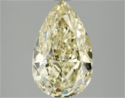 Picture of Lab Grown Diamond 2.91 Carats, Pear with  Cut, Fancy Intense Yellow Color, VS1 Clarity and Certified by IGI