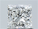 Natural Diamond 1.01 Carats, Princess with  Cut, G Color, VVS2 Clarity and Certified by GIA