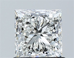 Picture of Natural Diamond 1.01 Carats, Princess with  Cut, G Color, VVS2 Clarity and Certified by GIA
