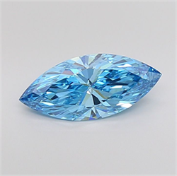 Picture of Lab Grown Diamond 2.14 Carats, Marquise with  Cut, Fancy Vivid Blue Color, VS1 Clarity and Certified by IGI