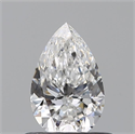 Natural Diamond 0.50 Carats, Pear with  Cut, E Color, SI1 Clarity and Certified by GIA