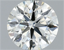 Natural Diamond 0.50 Carats, Round with Excellent Cut, J Color, VVS1 Clarity and Certified by IGI