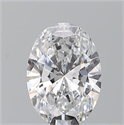 Natural Diamond 0.70 Carats, Oval with  Cut, D Color, SI1 Clarity and Certified by GIA