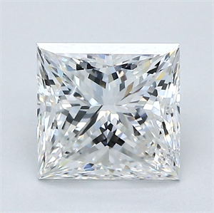 Picture of Natural Diamond 1.70 Carats, Princess with  Cut, F Color, SI1 Clarity and Certified by GIA