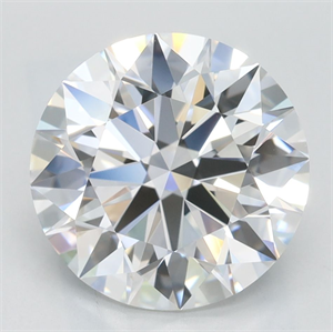 Picture of Lab Grown Diamond 3.08 Carats, Round with Excellent Cut, D Color, VVS2 Clarity and Certified by GIA