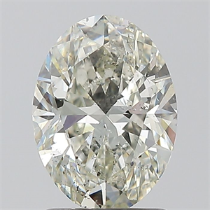 Foto Diamante Natural 1.50 quilates, Ovalado , Color K, claridad SI2 y certificado GIA de