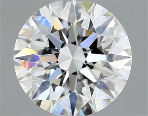 Picture of Natural Diamond 0.41 Carats, Round with Excellent Cut, F Color, VVS1 Clarity and Certified by GIA