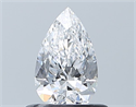Natural Diamond 0.50 Carats, Pear with  Cut, D Color, VS2 Clarity and Certified by GIA