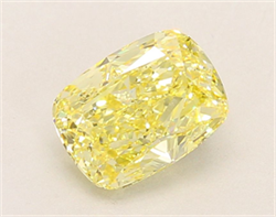 Picture of Lab Grown Diamond 2.07 Carats, CUSHION MODIFIED with  Cut, Fancy Intense Yellow Color, VS1 Clarity and Certified by IGI