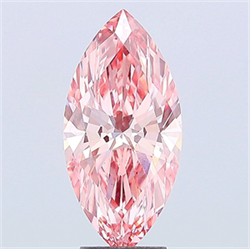 Picture of Lab Grown Diamond 4.06 Carats, Marquise with  Cut, Fancy Vivid Pink Color, VS1 Clarity and Certified by IGI