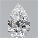 Natural Diamond 0.55 Carats, Pear with  Cut, D Color, VVS2 Clarity and Certified by GIA