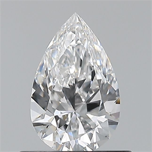 Picture of Natural Diamond 0.55 Carats, Pear with  Cut, D Color, VVS2 Clarity and Certified by GIA