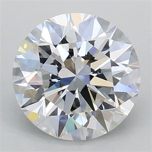Picture of Lab Grown Diamond 1.00 Carats, Round with Ideal Cut, D Color, VVS2 Clarity and Certified by IGI