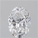 Natural Diamond 1.30 Carats, Oval with  Cut, D Color, SI2 Clarity and Certified by GIA