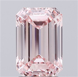 Picture of Lab Grown Diamond 2.23 Carats, Emerald with  Cut, Fancy Intense Pink Color, VVS2 Clarity and Certified by IGI