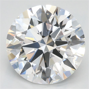 Picture of Lab Grown Diamond 3.10 Carats, Round with Ideal Cut, D Color, IF Clarity and Certified by IGI