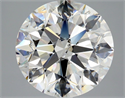 Natural Diamond 5.01 Carats, Round with Excellent Cut, I Color, SI2 Clarity and Certified by HRD