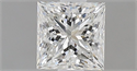 Natural Diamond 0.83 Carats, Princess with  Cut, H Color, IF Clarity and Certified by GIA