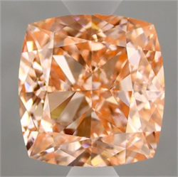 Picture of Lab Grown Diamond 3.00 Carats, CUSHION MODIFIED with  Cut, Fancy Vivid Pink Color, VVS2 Clarity and Certified by IGI