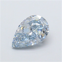 Picture of Lab Grown Diamond 1.26 Carats, Pear with  Cut, Fancy Intense Blue Color, VVS1 Clarity and Certified by IGI