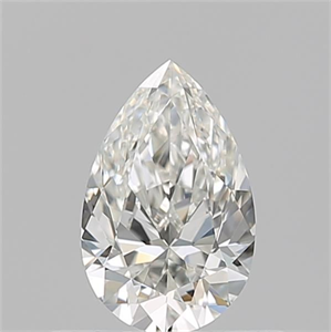 Picture of Natural Diamond 0.51 Carats, Pear with  Cut, H Color, VVS1 Clarity and Certified by GIA