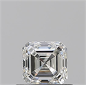 Natural Diamond 0.53 Carats, Asscher with  Cut, H Color, VVS2 Clarity and Certified by GIA