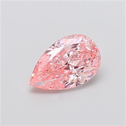 Picture of Lab Grown Diamond 1.23 Carats, Pear with  Cut, Fancy Vivid Pink Color, VS2 Clarity and Certified by IGI