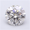 Lab Grown Diamond 1.54 Carats, Round with Ideal Cut, F Color, VVS2 Clarity and Certified by IGI