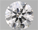 Natural Diamond 5.03 Carats, Round with Excellent Cut, F Color, SI2 Clarity and Certified by GIA