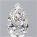 Natural Diamond 0.50 Carats, Pear with  Cut, E Color, VS2 Clarity and Certified by GIA