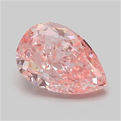 Picture of Lab Grown Diamond 1.28 Carats, Pear with  Cut, Fancy Intense Pink Color, VVS2 Clarity and Certified by IGI