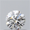 Natural Diamond 0.41 Carats, Round with Excellent Cut, G Color, IF Clarity and Certified by GIA