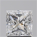 Natural Diamond 1.50 Carats, Princess with  Cut, E Color, VS1 Clarity and Certified by GIA