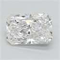 Lab Grown Diamond 1.09 Carats, Radiant with  Cut, D Color, VVS2 Clarity and Certified by IGI