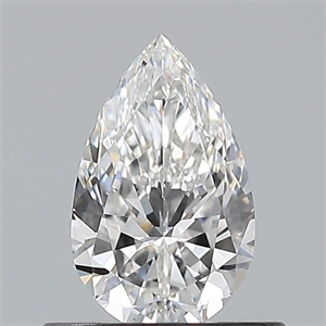 Picture of Natural Diamond 0.51 Carats, Pear with  Cut, E Color, VVS2 Clarity and Certified by GIA