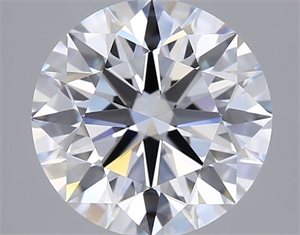 Picture of Lab Grown Diamond 2.55 Carats, Round with Excellent Cut, D Color, VVS2 Clarity and Certified by GIA