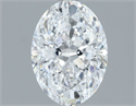 Natural Diamond 1.30 Carats, Oval with  Cut, D Color, SI2 Clarity and Certified by GIA