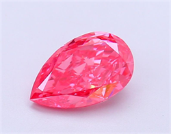 Picture of Lab Grown Diamond 1.35 Carats, Pear with  Cut, Fancy Vivid Pink Color, VVS2 Clarity and Certified by IGI