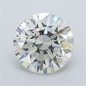 Picture of Natural Diamond 1.00 Carats, Round with Excellent Cut, K Color, SI2 Clarity and Certified by IGI