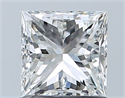 Natural Diamond 1.00 Carats, Princess with  Cut, G Color, VS2 Clarity and Certified by GIA