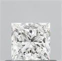 Natural Diamond 0.50 Carats, Princess with  Cut, F Color, VVS1 Clarity and Certified by GIA