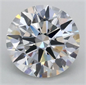Lab Grown Diamond 1.08 Carats, Round with Ideal Cut, D Color, VVS2 Clarity and Certified by IGI
