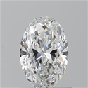 Natural Diamond 0.82 Carats, Oval with  Cut, F Color, SI1 Clarity and Certified by GIA