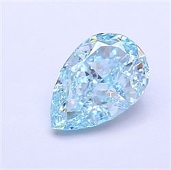 Picture of Lab Grown Diamond 1.32 Carats, Pear with  Cut, Fancy Vivid Blue Color, VVS2 Clarity and Certified by IGI